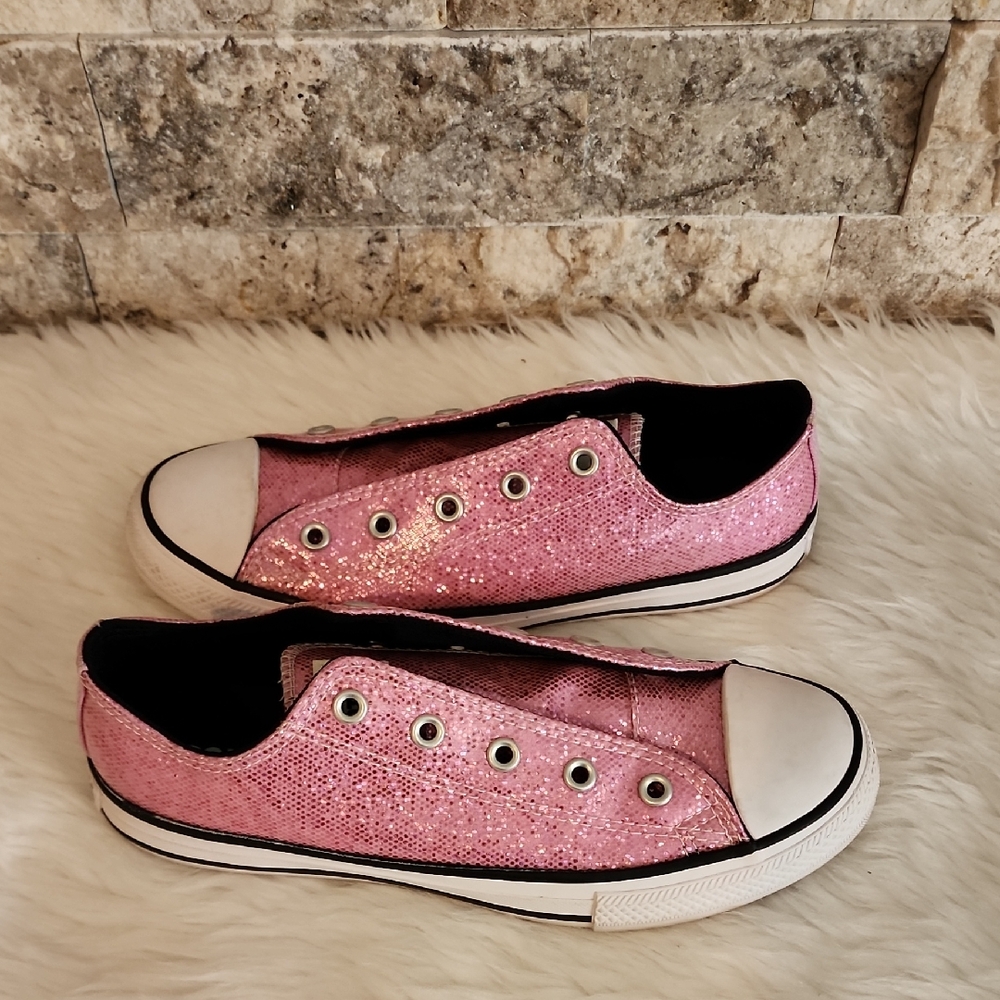Converse Pink Sparkly  Sneakers